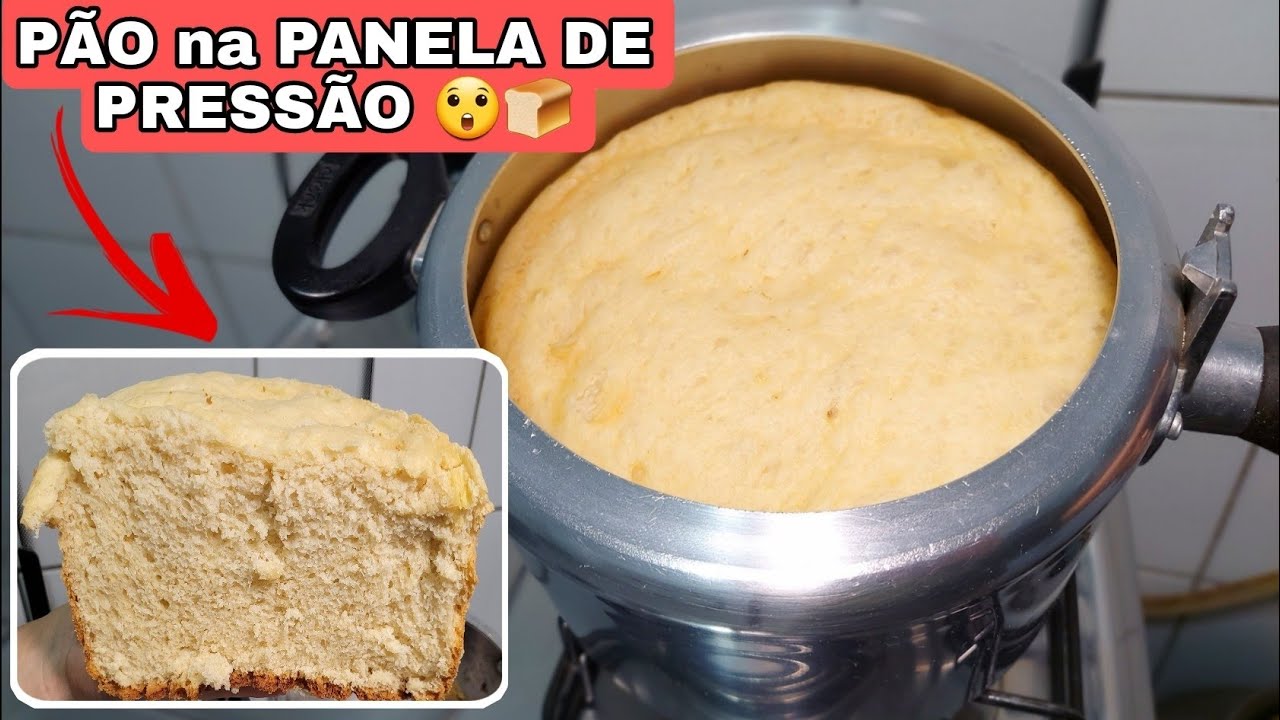 AGORA SÓ FAÇO PÃO ASSIM! PÃO CASEIRO, SEM SOVAR, ASSADO NA PANELA DE PRESSÃO E COM APENAS 1 OVO! 😲🍞