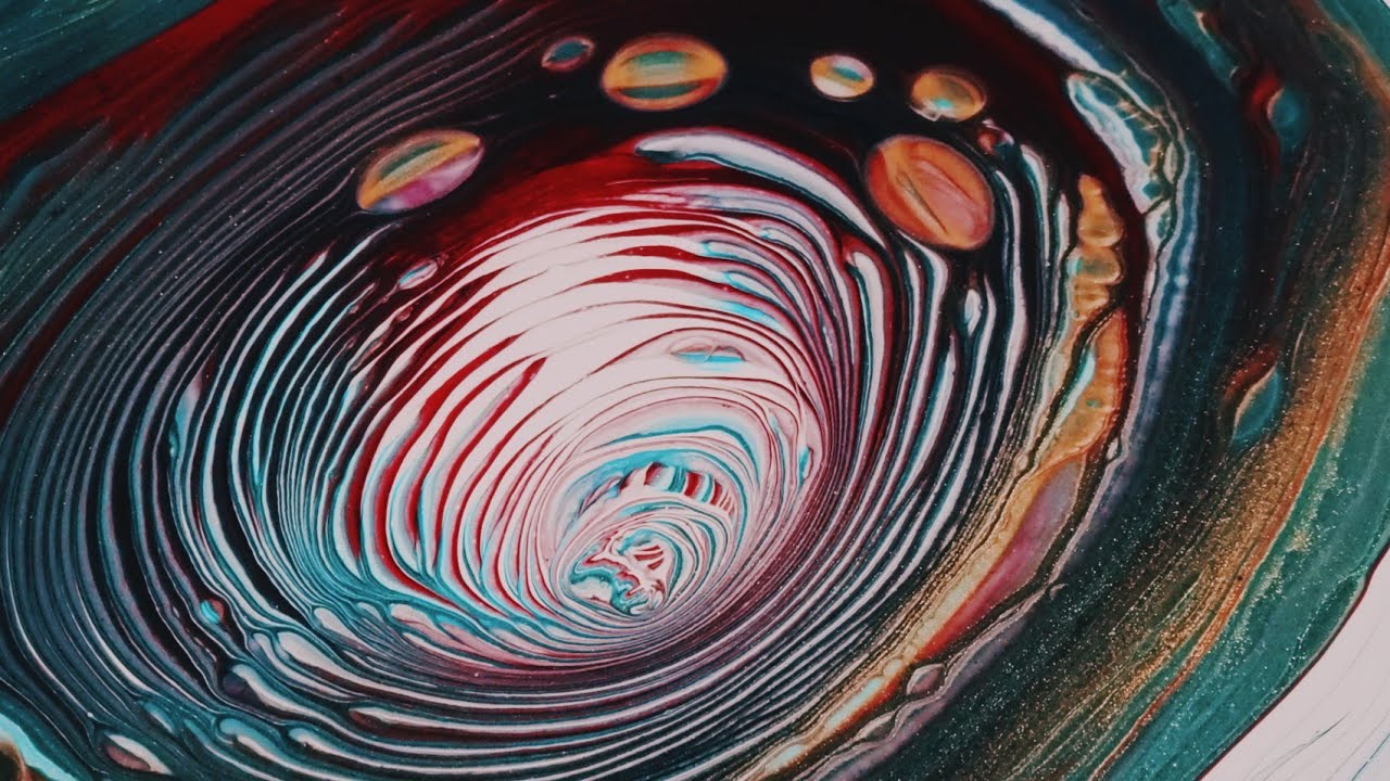 Circling The Drain! Ring Pour Creates Beautiful Painting | Acrylic Pour Painting | Fluid Acrylics