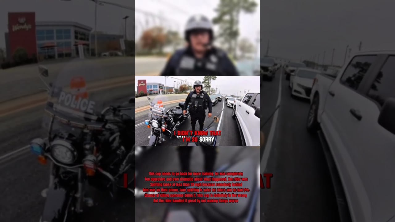 Corrupt Bike Cop Arrest Rider For Lane Splitting Under 20 MPH 