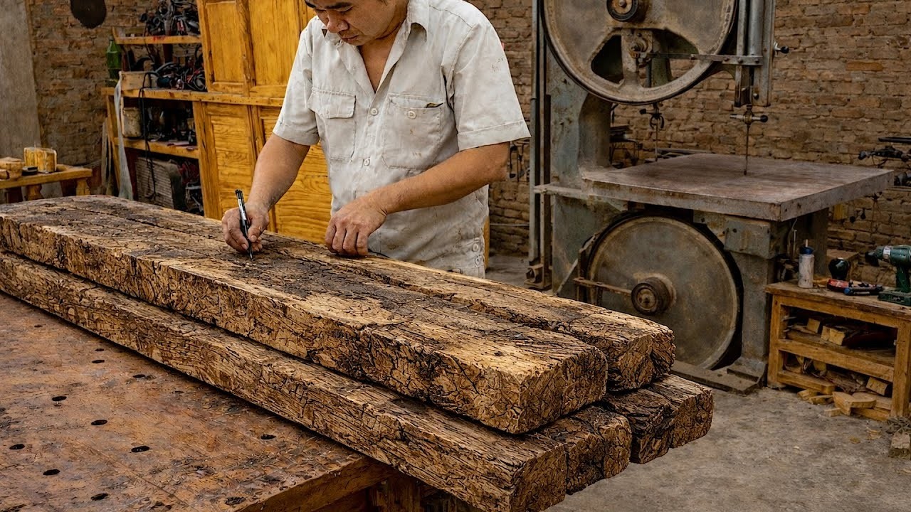 Young Man! Transform Old, Rotten Wooden Planks into Unique and Valuable Items