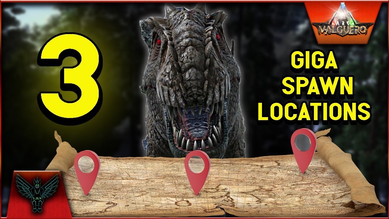 ARK Valguero: All 3 GIGA SPAWN LOCATIONS