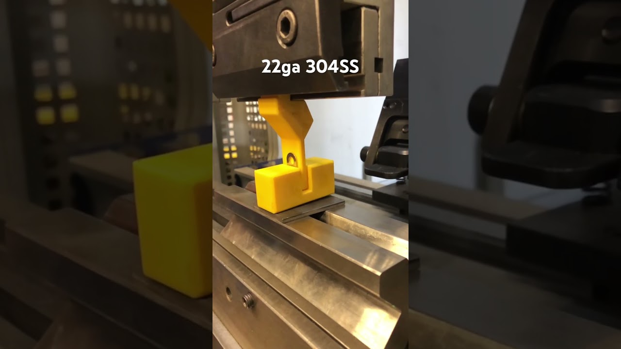 Forming 22ga 304SS with 3D printed dies #cncbending #3dprinting
