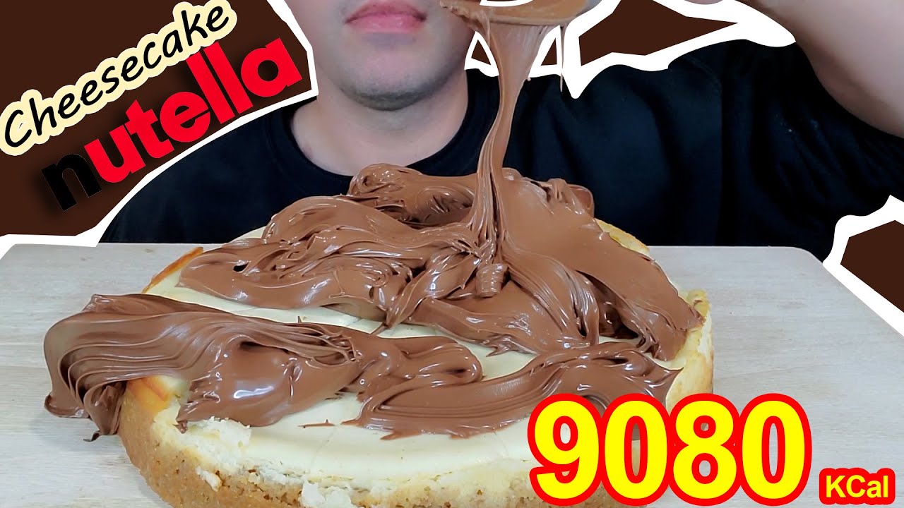Nutella Cheesecake❤️❤️4k subs❤️❤️[MUKBANG]