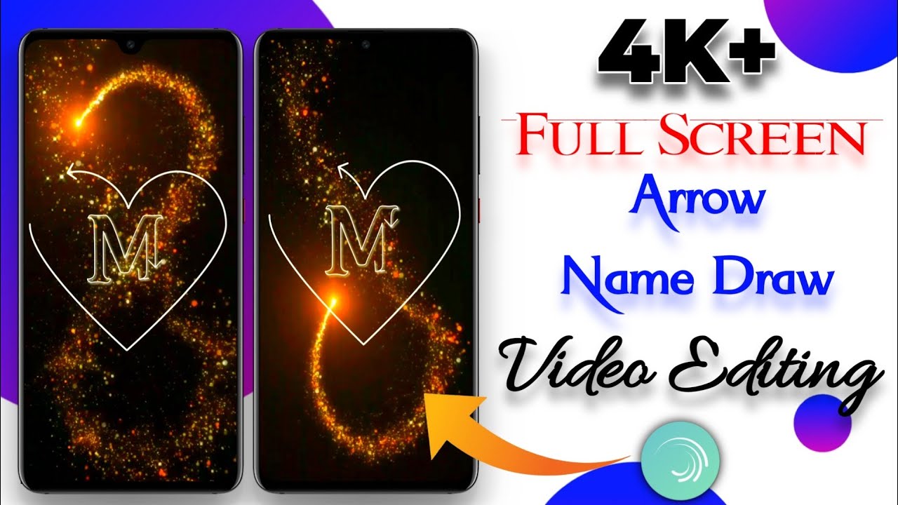 4K+ Full Screen trending Name Art alight Motion Hindi🔥|| Arrow Name Draw  || Vinit Sah