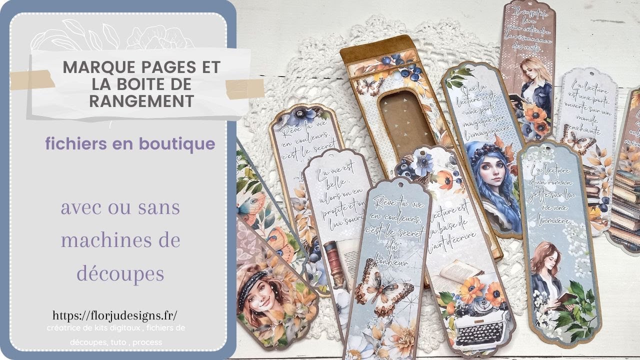 Présentation Marque-pages et leur boite #scrap #scrapbook #scrapbooking