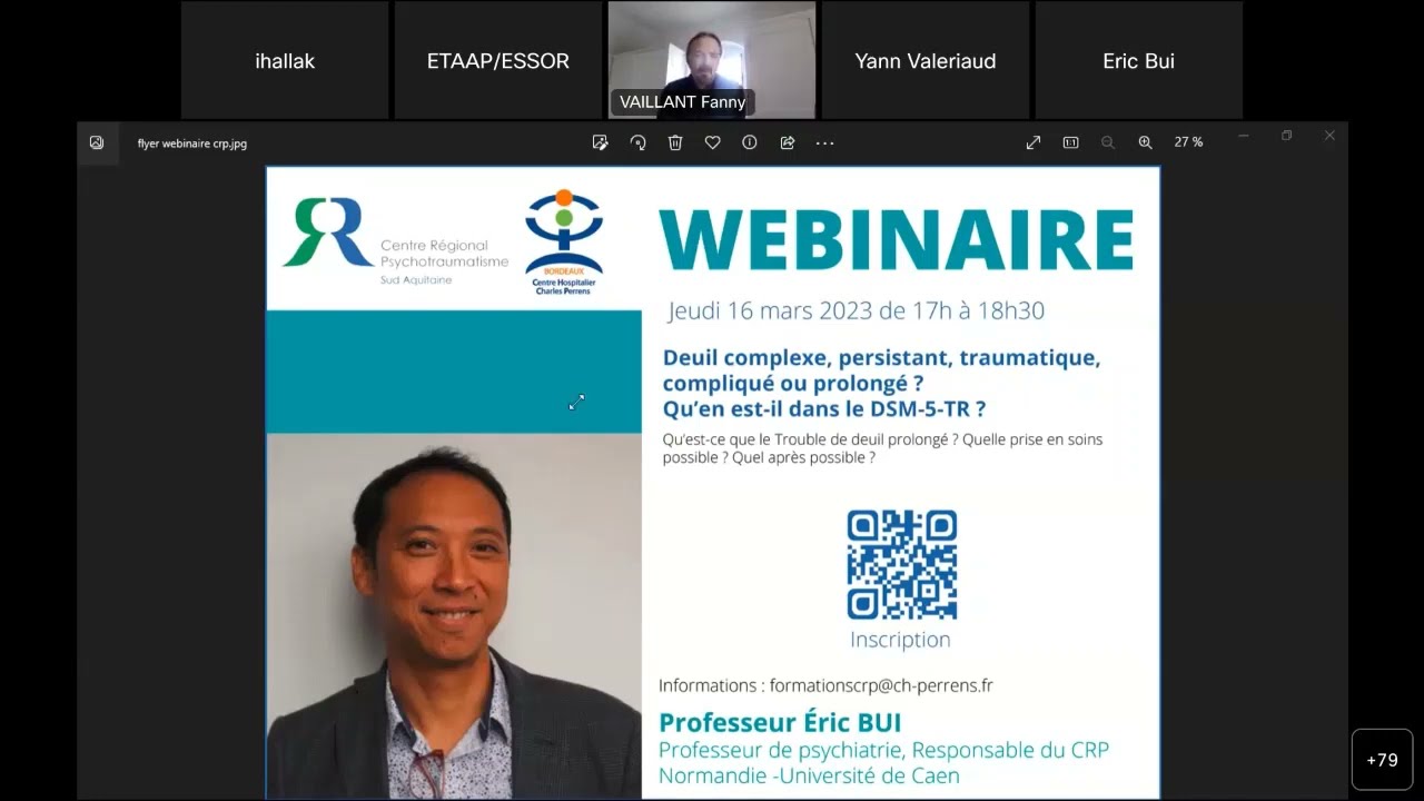Webinaire: Deuil complexe, persistant, traumatique, compliqué ou prolongé ?