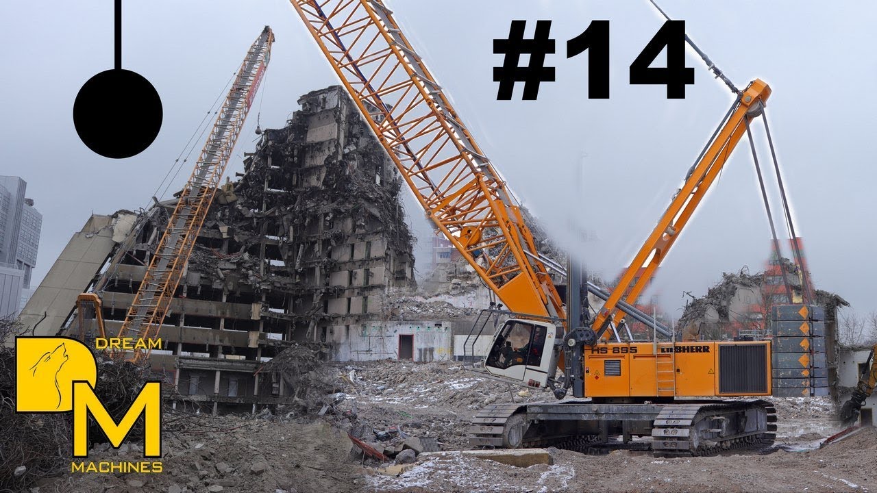 Giant Wrecking Ball Action XXL Liebherr HS 895 Liebherr rope excavator R960 high reach excavator