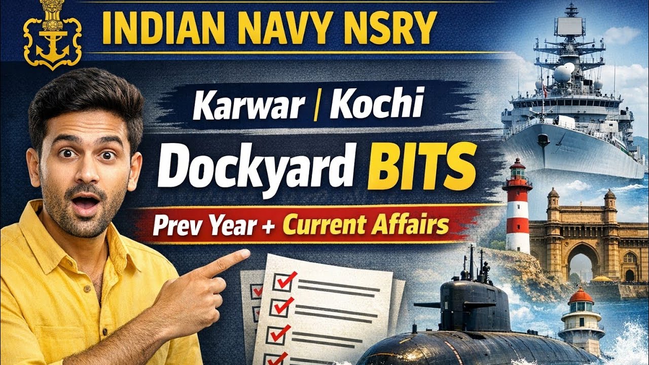 INDIAN NAVY NSRY Karwar kochi, dockyard visakhapatnam mumbai previous year bits, current affairs bit