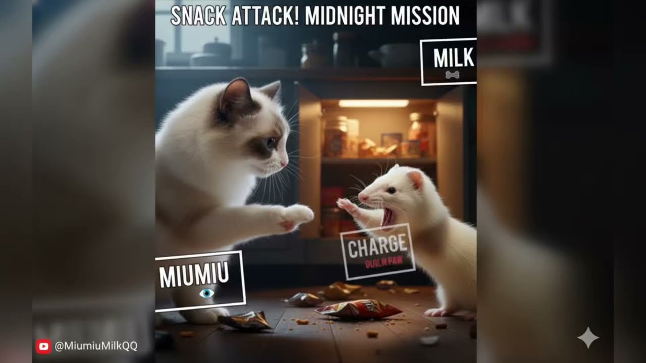 SNACK THIEVES! 🦁🆚🥣 Miumiu & Milk's 3-Min Full Mission | #catboss #funnypets #miumiuandmilk 