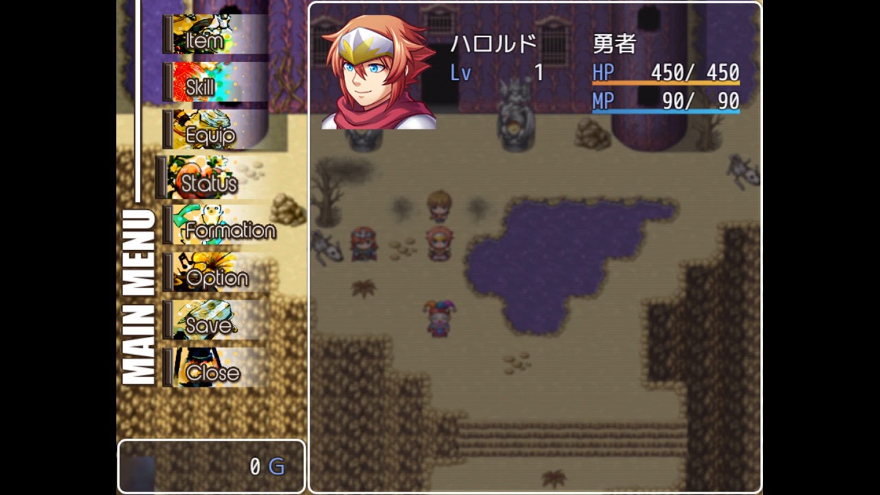 【RPGツクールMV】画像メニュープラグイン