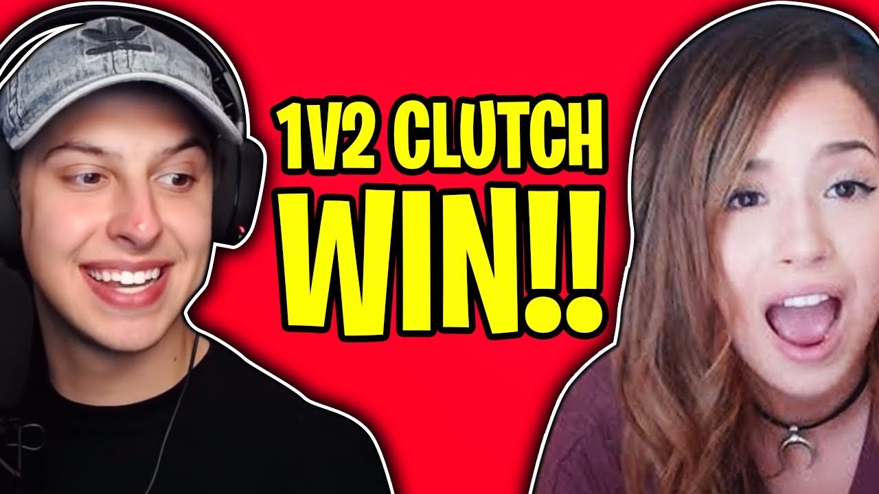 1v2 CLUTCH WIN w/ POKIMANE in FORTNITE!!!
