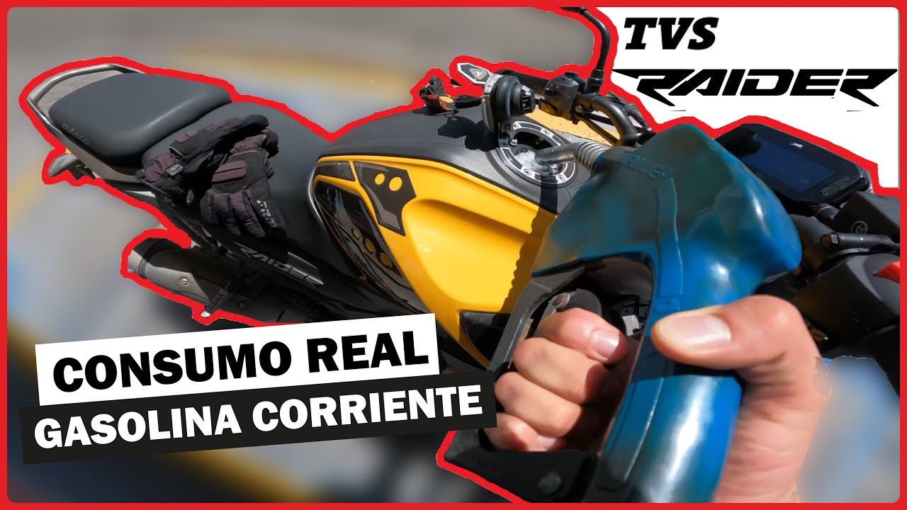 Esto consume de GASOLINA mi TVS Raider 125