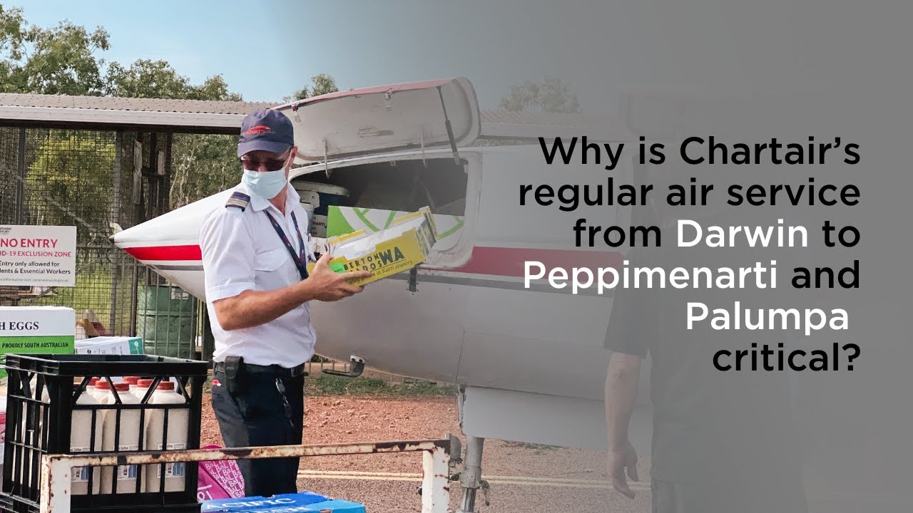 Why is Chartair’s regular air service from Darwin to Peppimenarti and Palumpa critical?