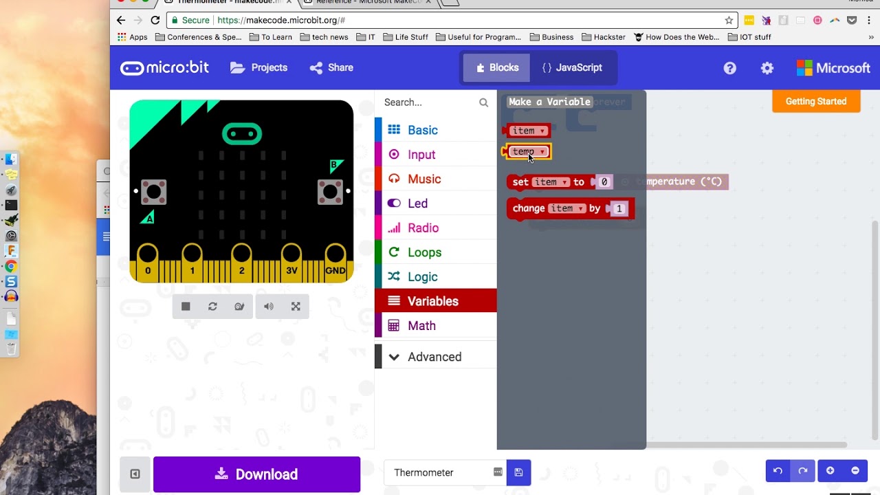 Основы Micro:bit для учителей. Часть 2: Программирование с использованием блоков Javascript