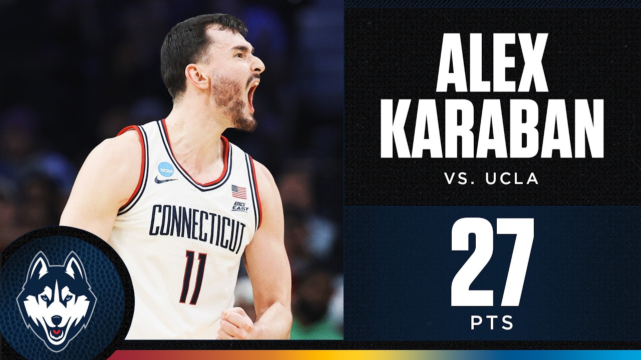 Alex Karaban nets career-high 27 points over UCLA in March Madness second round