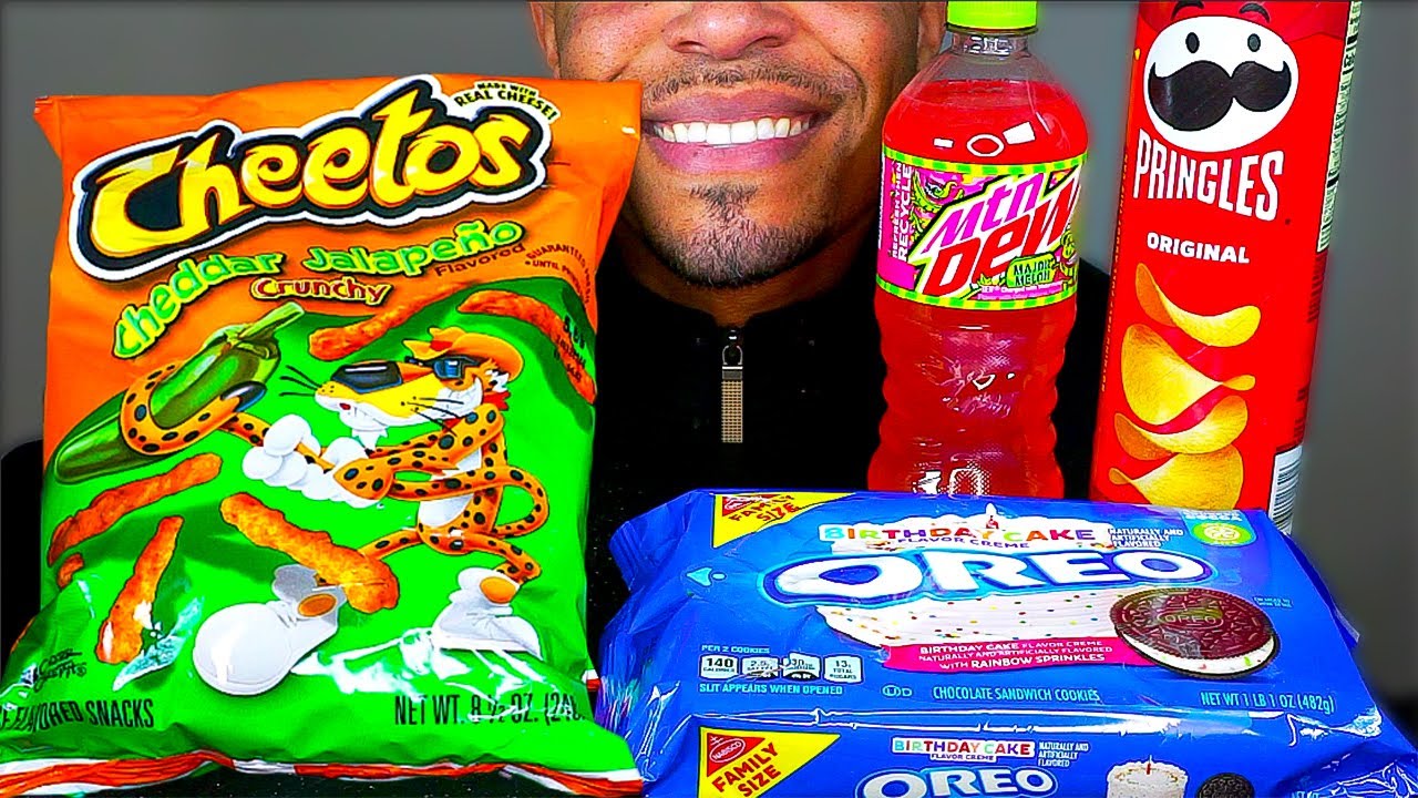 ASMR EATING JUNK FOOD MUKBANG JERRY *INTENSE CRUNCHY FOOD SOUNDS* NO TALKING