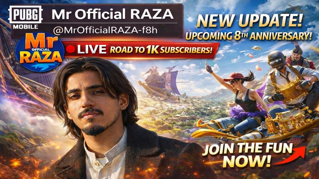 🔴Mr Official RAZA LIVE PUBG New Update Gameplay | Road to 1K Subscribers | Insane Matches!