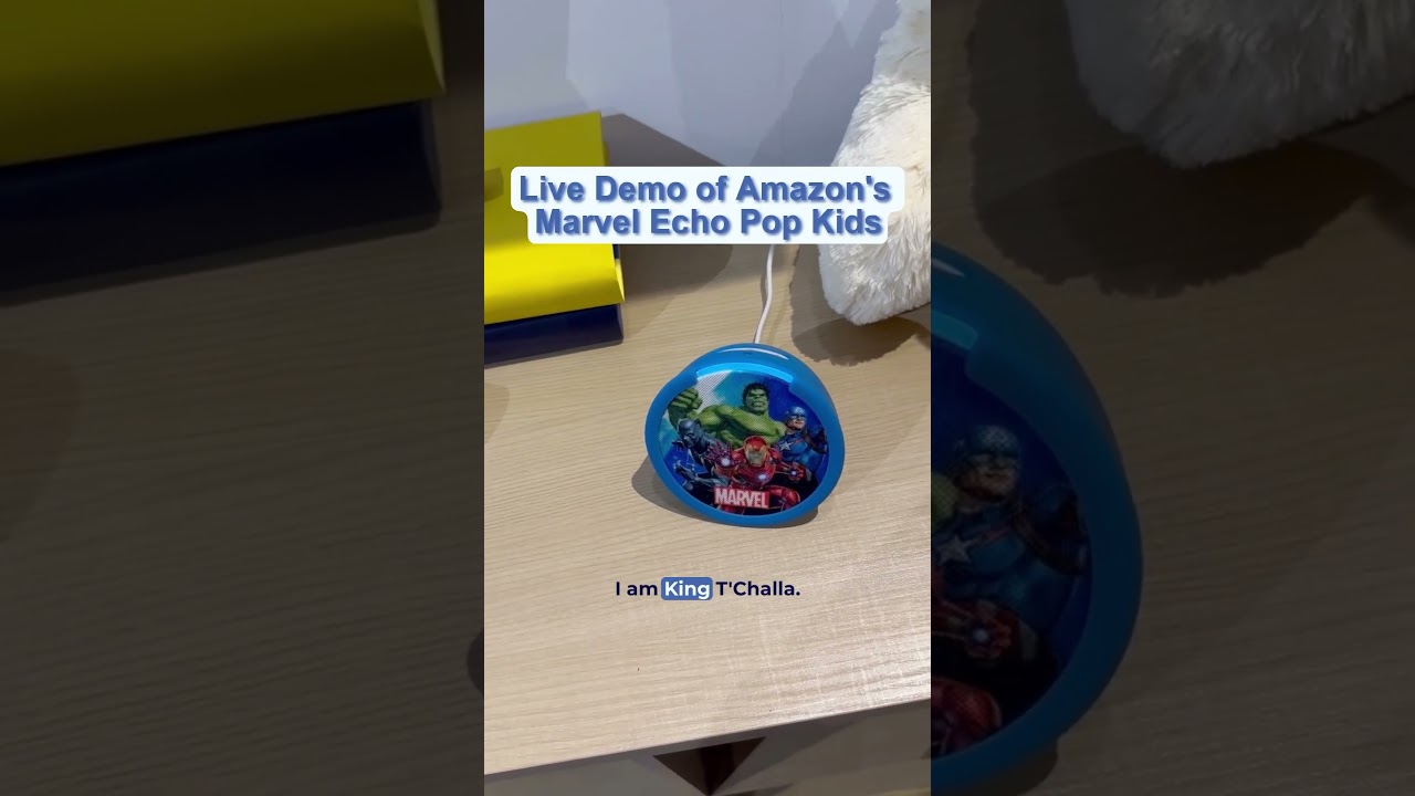 Live Demo of @amazon&rsquo;s Marvel Echo Pop Kids #WakandaForever #livedemo #handson #alexa #echopop
