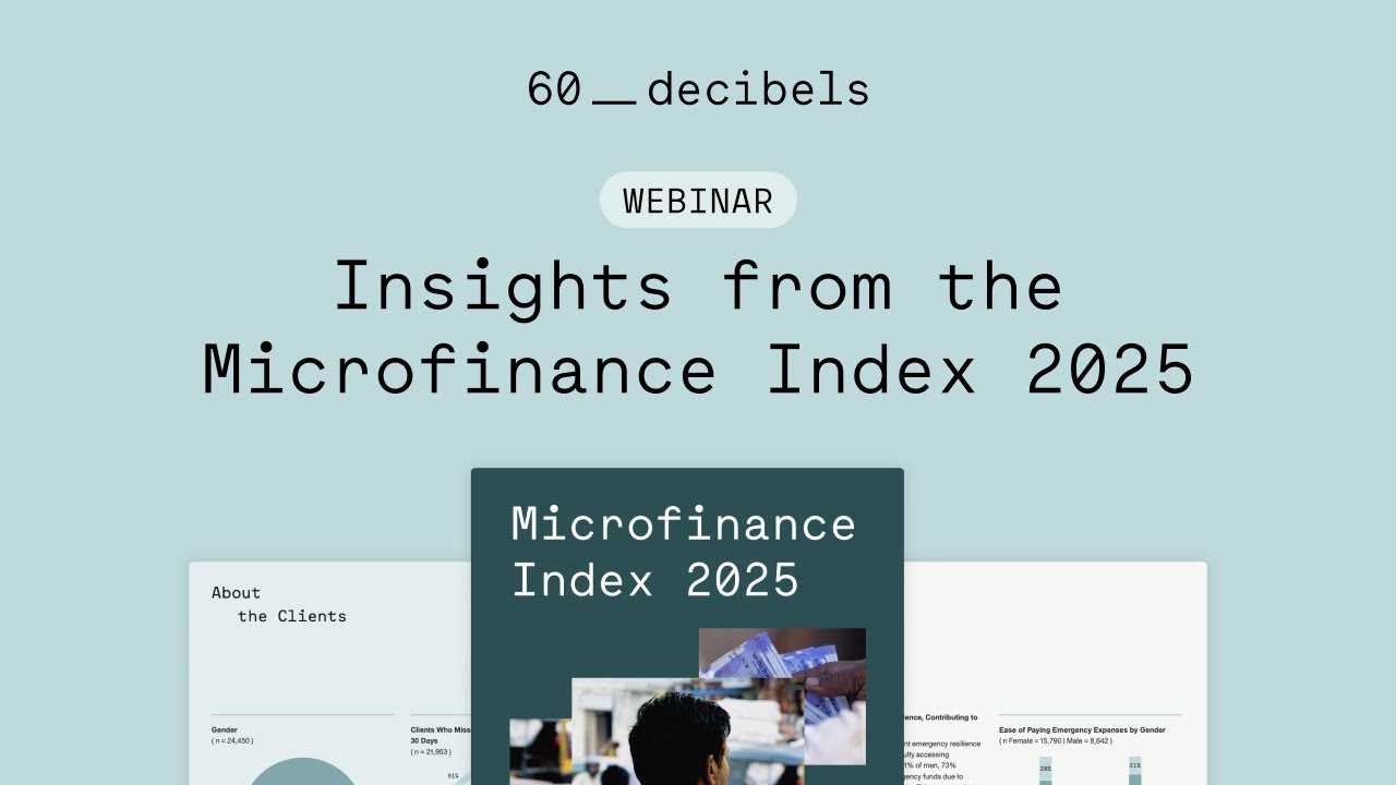 Webinar: From Data to Impact – New Insights from the 2025 Microfinance Index