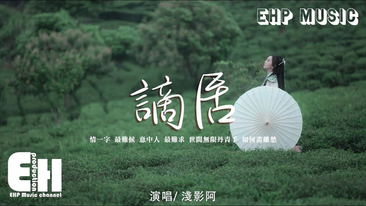 淺影阿 - 謫居『情一字 最難候，意中人 最難求，世間無限丹青手 如何畫離愁。』【動態歌詞/Vietsub/Pinyin Lyrics】