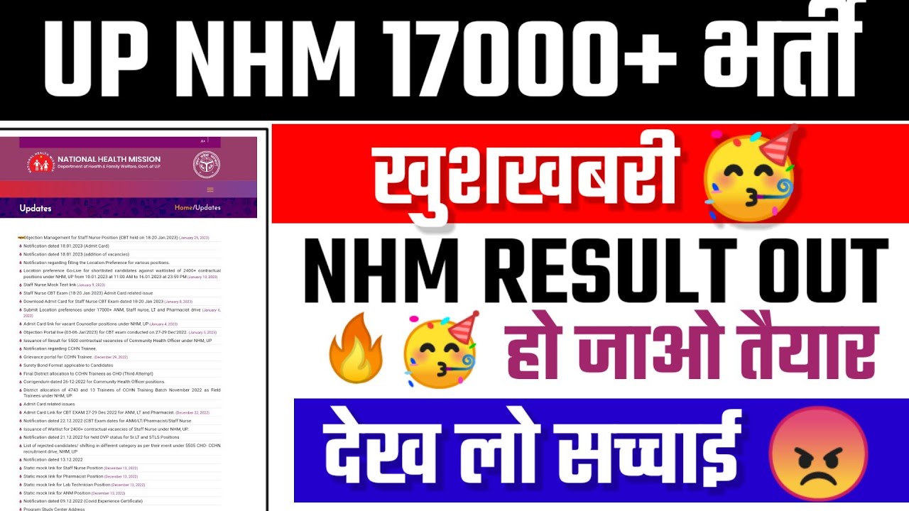 Up nhm result 2023 | nhm result 2023 | up nhm cut off 2023 | up nhm result latest news today