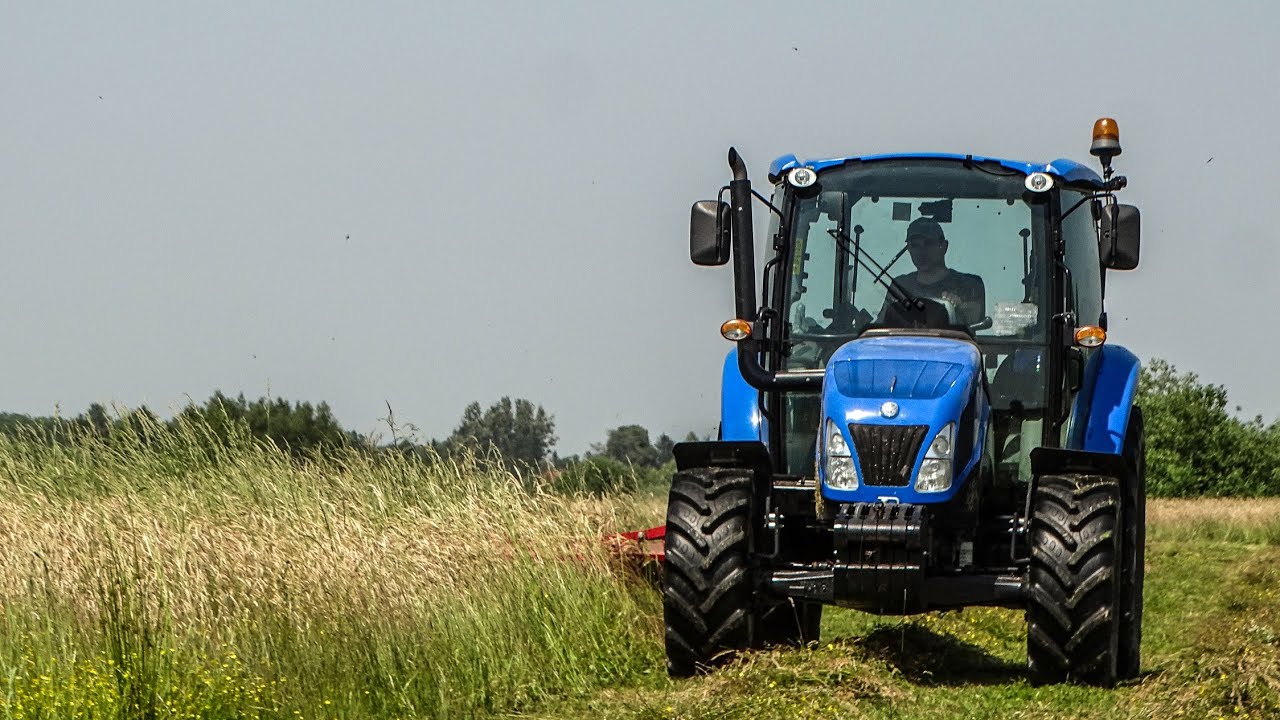 Szybie Koszenie Trawy 2022 ★  New Holland T4.75 Powerstar & Unia Mewa 1,85m ★