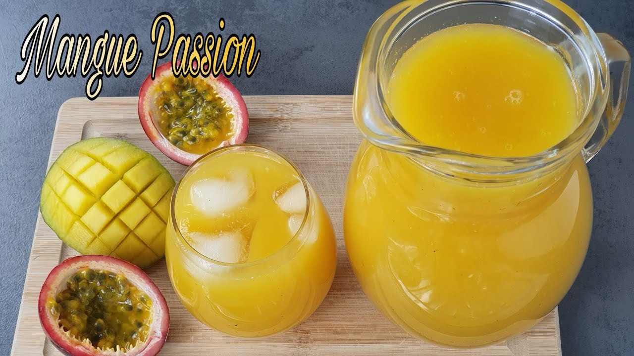 #77 Jus Exotique Mangue🥭 Fruits de la Passion🍹, Cocktail Mango Maracuja 🍹.