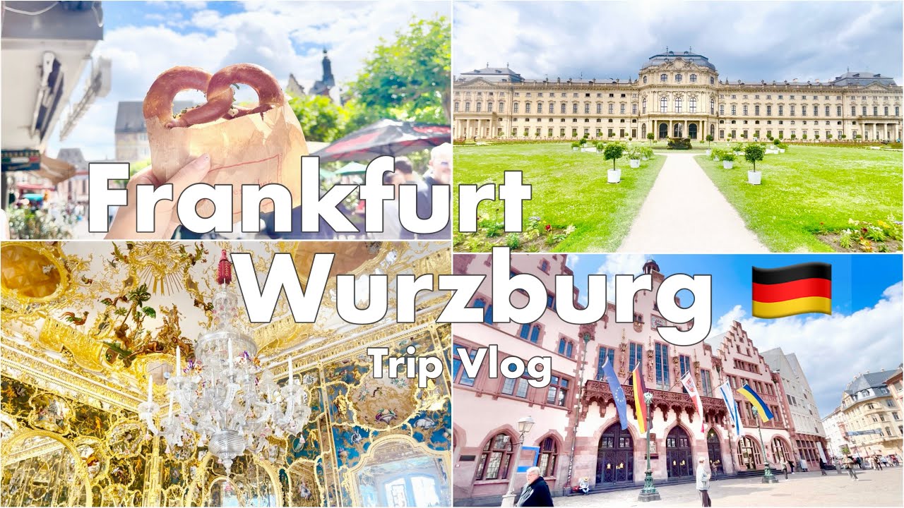 人生初のドイツ旅行Vlog🇩🇪｜フランクフルトとロマンチック街道始まりの街🍺ヴュルツブルク｜レーマー広場観光🥨