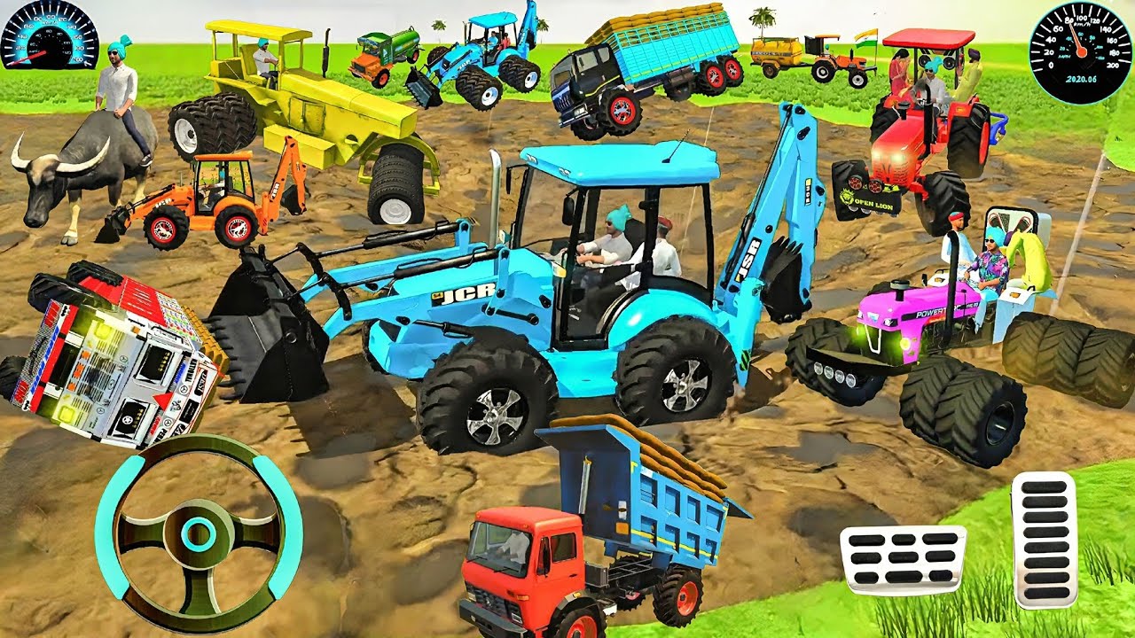 Indian vehicle 🚜 Gaming|JCBRescueMission 🔥Tractor💥Like Gta 5 jaisa🤯 | #india#gamingvideos#viralvideo