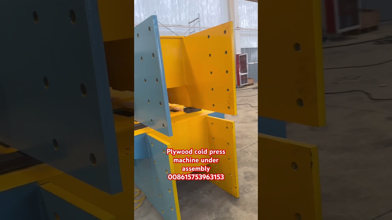 Plywood cold press machine under assembly 