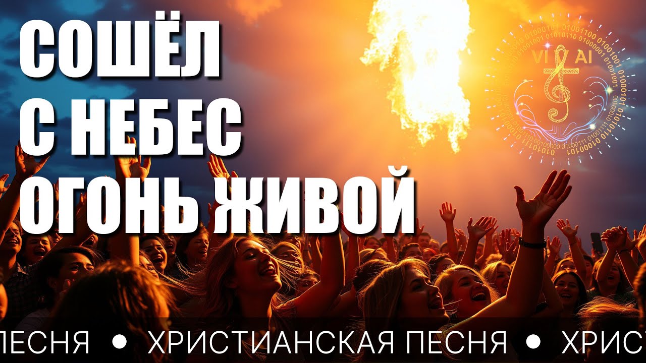 СОШЁЛ С НЕБЕС ОГОНЬ ЖИВОЙ — энергичная христианская песня о силе Духа Святого