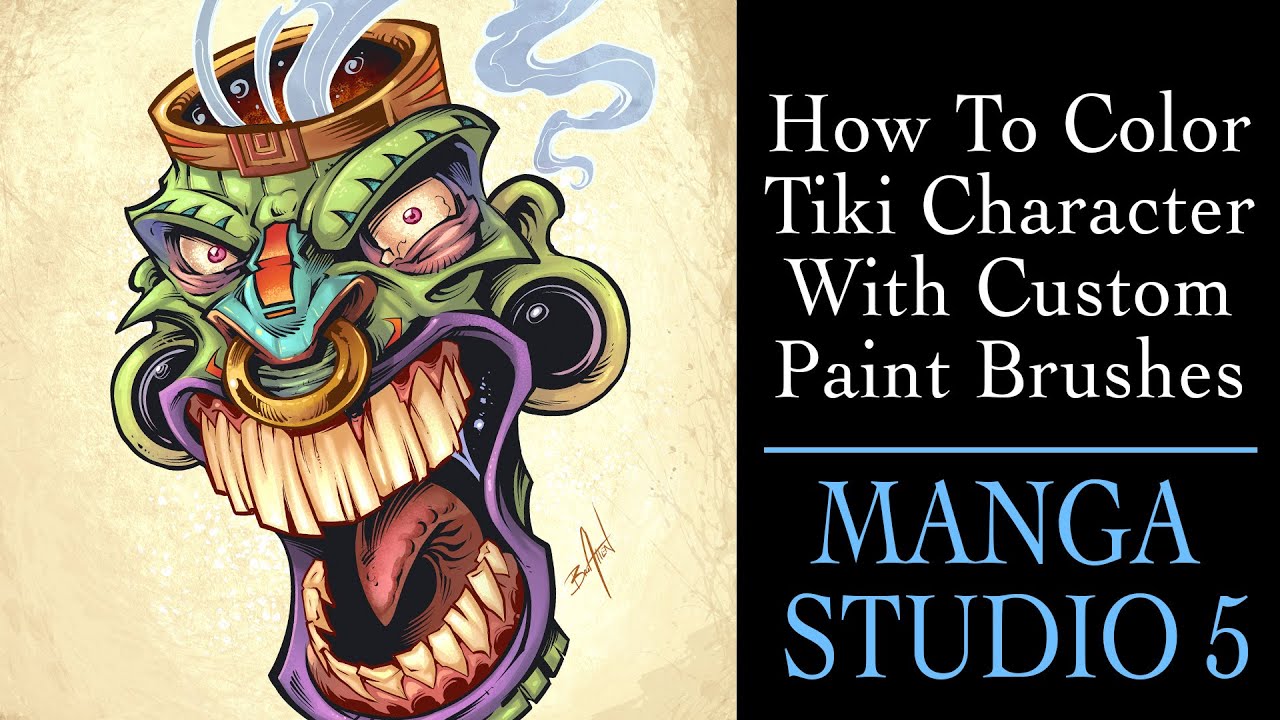 Coloring Tutorial With Custom Brushes in Manga Studio 5 (With Commentary)