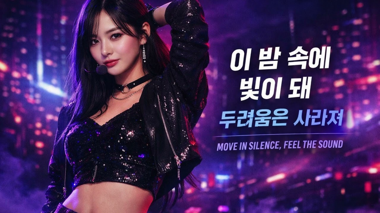 Dark Neon K-Pop ⚡ | English × Korean Idol Energy