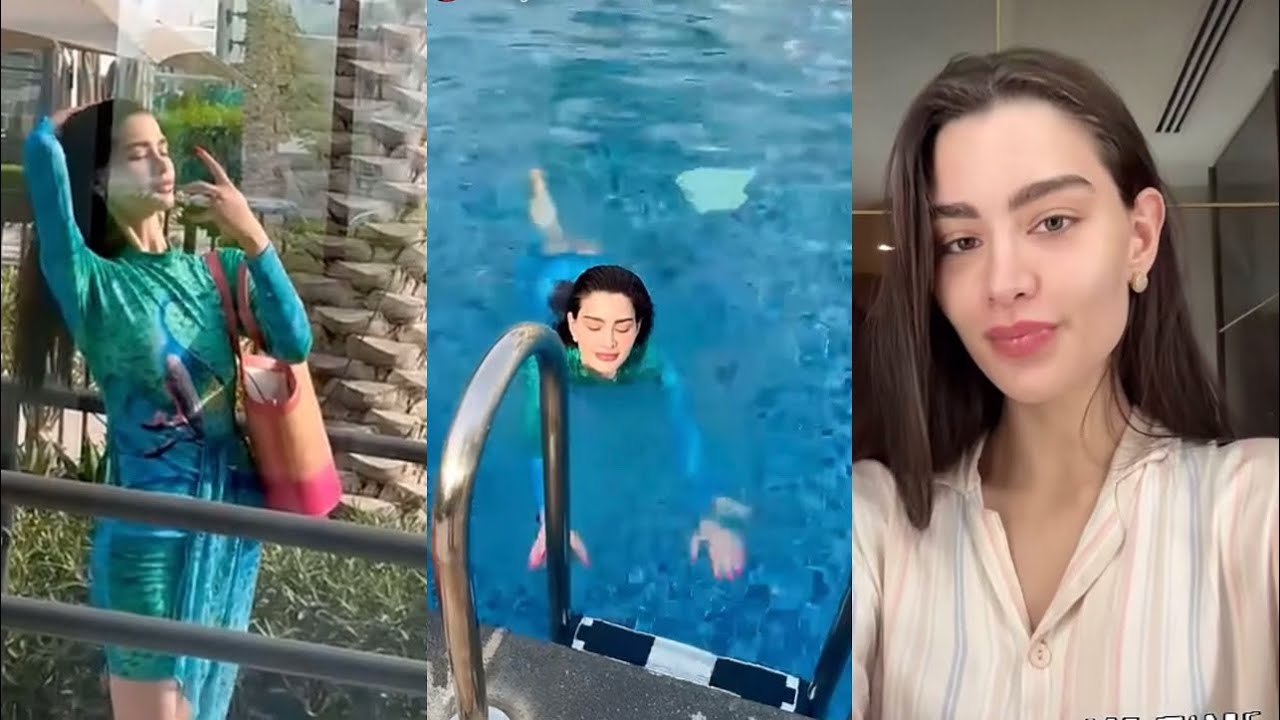 إجازتي الصيفية ف دبي🏝️😍سبحت فالمسبح وروتين العناية بالشعر والبشرة  روان بن حسين