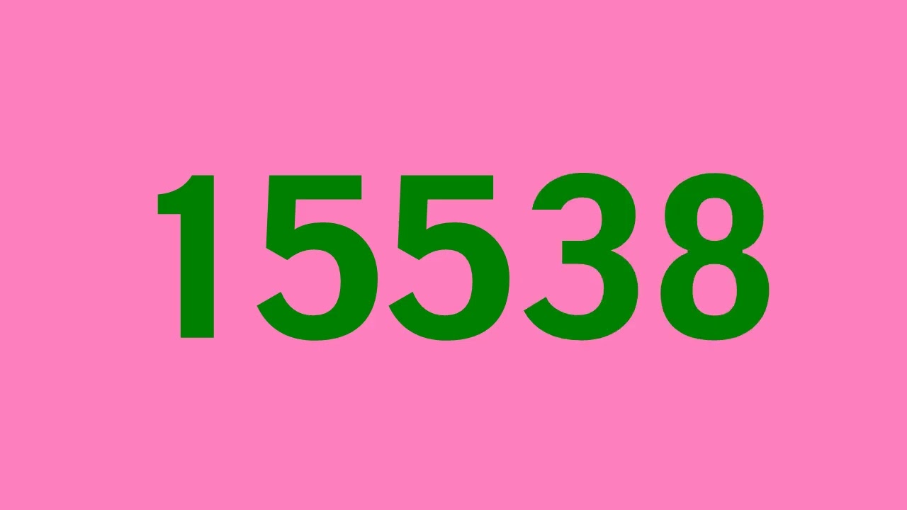 Colorful Numbers Countdown 25002 To 1 With Fonts