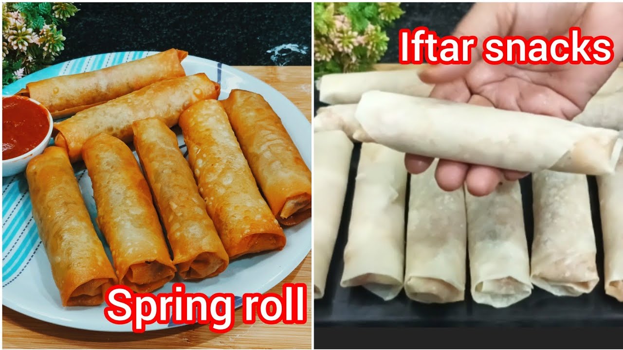 Crispy Vegetable Spring Roll with Vermicelli | Easy Veg Spring Roll Recipe | Street Style Snacks