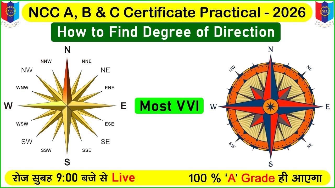 how to find degree of direction | #nccexam2026 | ncc b certificate exam 2026 | ncc c exam paper 2026