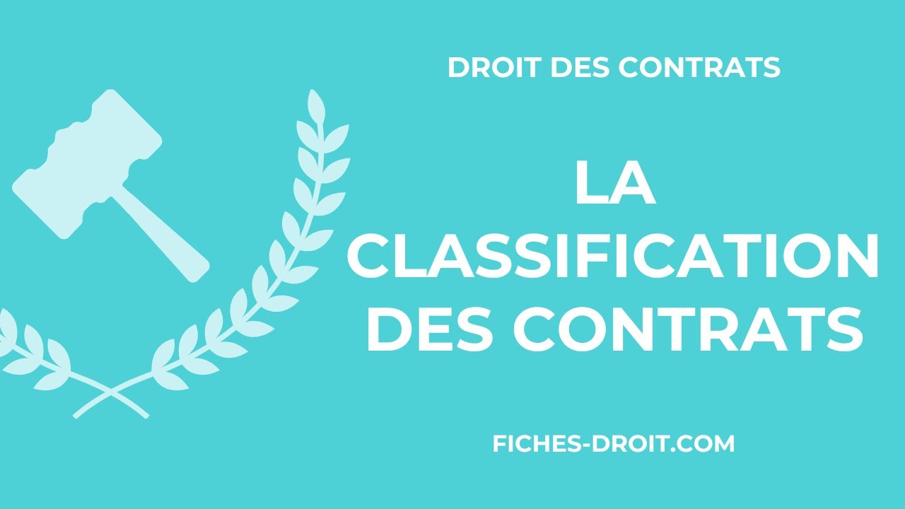 La classification des contrats
