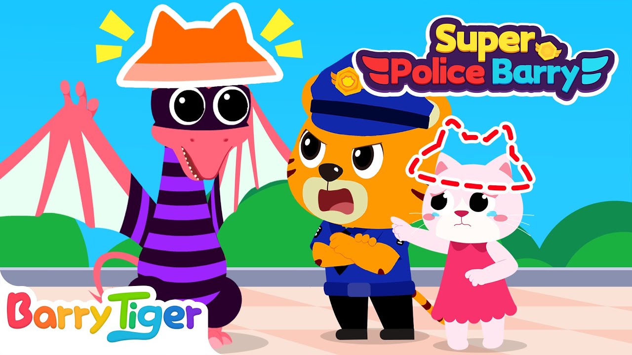 Dino & Animal Criminals on the Run🦖🔍| Sheriff & Police Cartoons | Kids Cartoons - BarryTiger