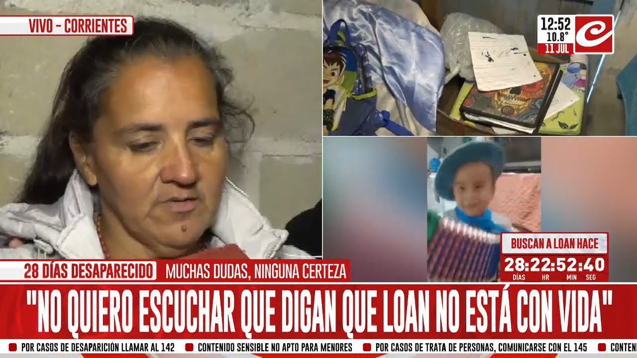La mamá de Loan habló en Crónica: "No quiero escuchar que digan que no está con vida"