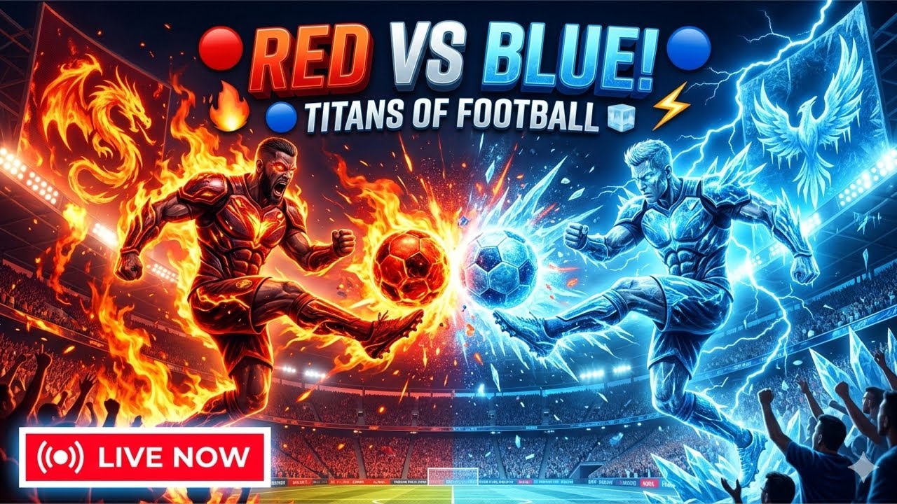 🔴 RED VS BLUE! Titans of Football LIVE 🔥🧊!
