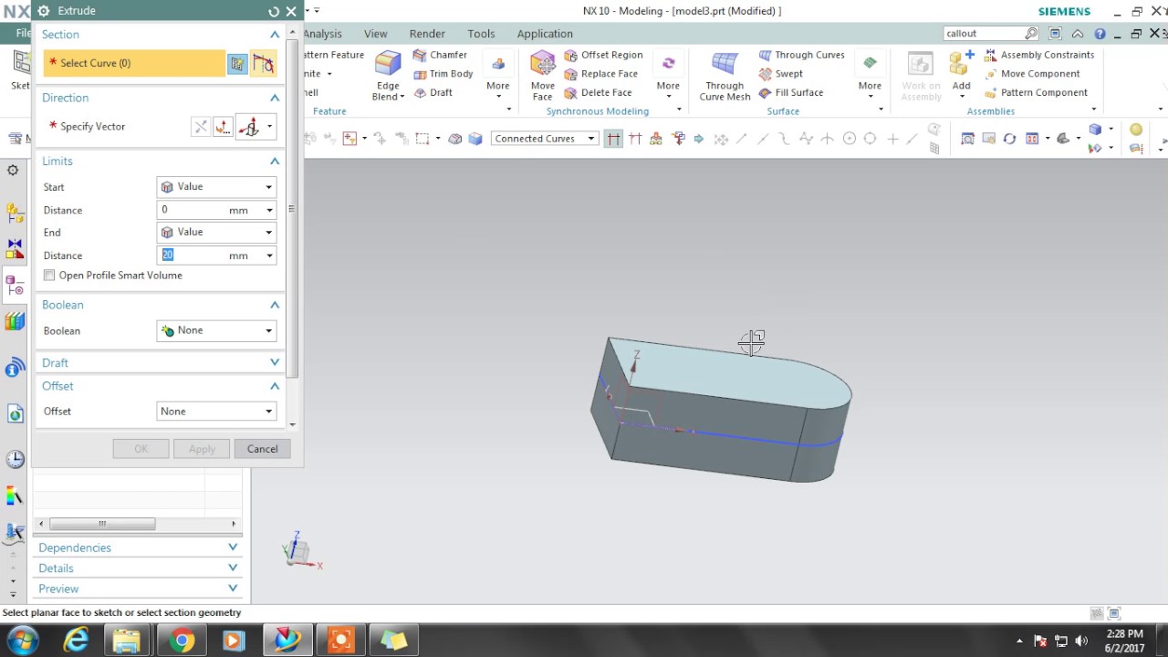 Extrude Revolve SweepAlongGuide difference