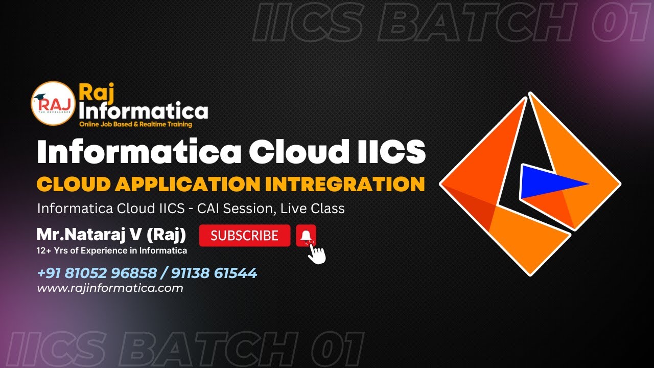 Informatica Cloud Application Integration - IICS CAI  - Introduction to API By Raj Informatica