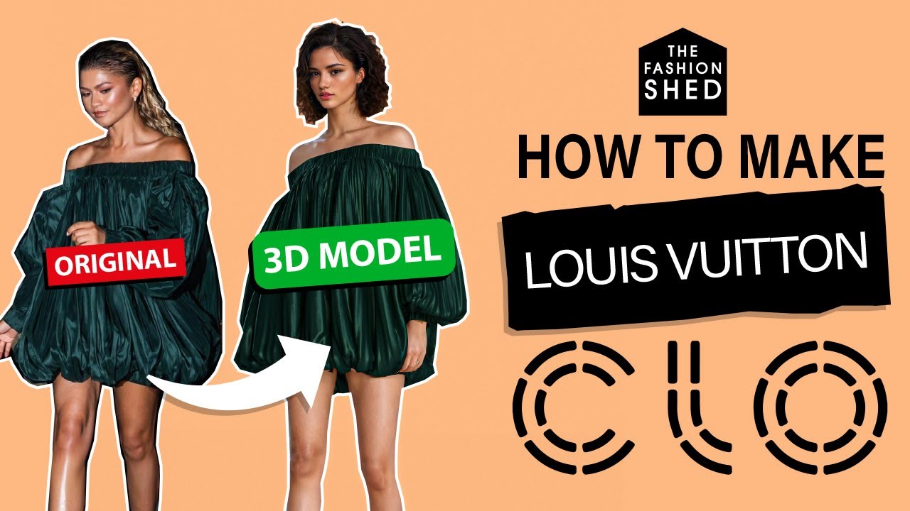 Louis Vuitton Dress Clo3D / MD - Intermediate Tutorial (Free Project Files)