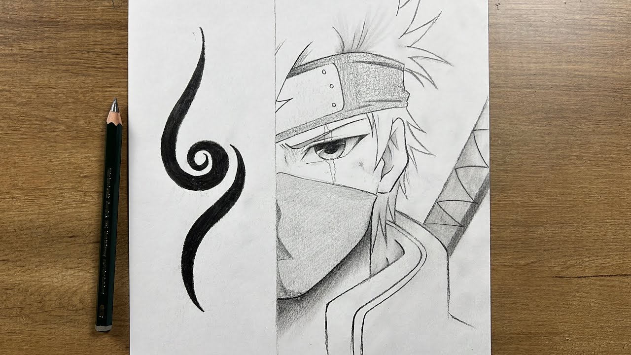 How to Draw Kakashi Hatake (ALT Style) | Step by Step Anime Drawing Tutorial | Naruto Sketch
