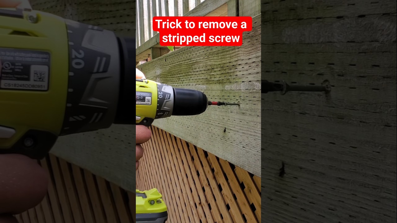 Trick to remove any stripped screw with a drill #diyproject #tooltips #diytips #tools #renos #diy