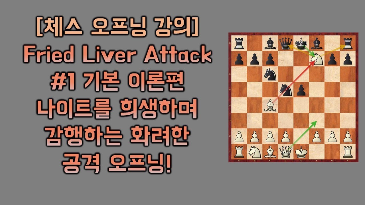 [오프닝 강의] 나이트를 희생하며 화려하게 공격하는 Fried Liver Attack! #1 기초이론