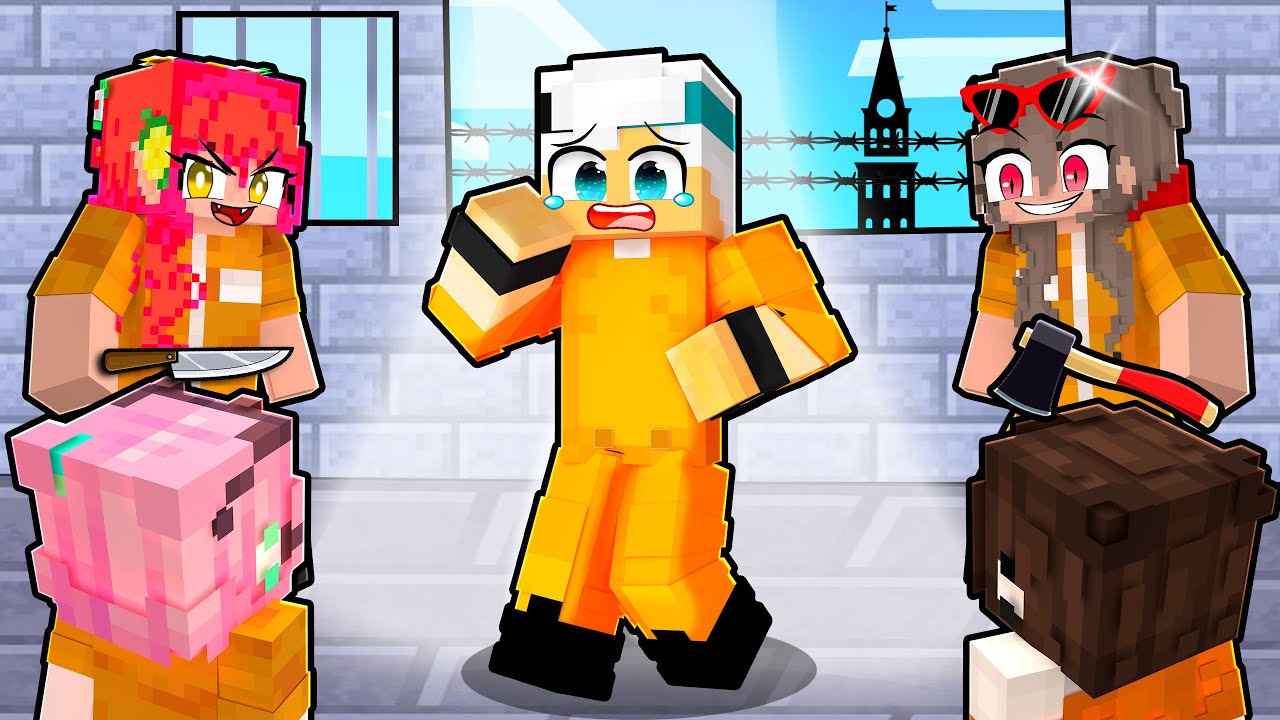SOU O ÚNICO MENINO na PRISÃO DAS MENINAS do Minecraft