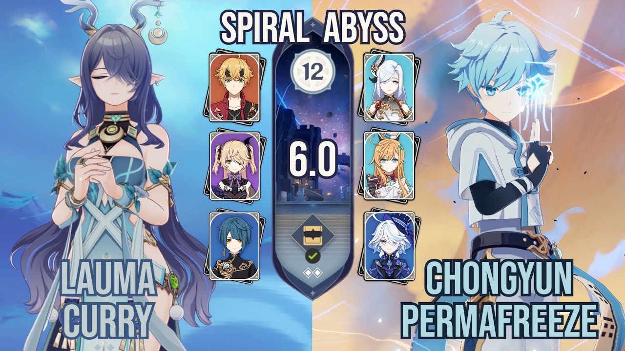 C1 Lauma Curry + C6 Chongyun Permafreeze | Spiral Abyss 6.0 | Genshin Impact