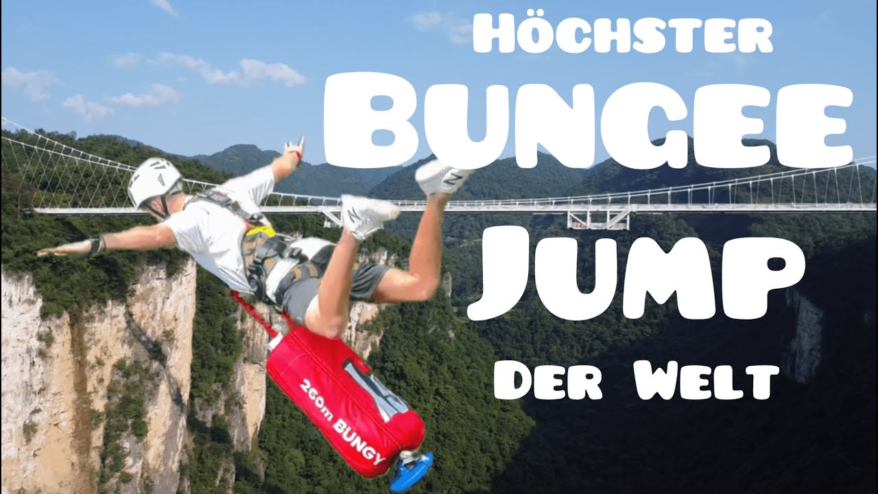 Ich springe den höchsten Bungee Jump der Welt in China 🇨🇳 260m | Zhangjaje Vlog | Avatar Berge